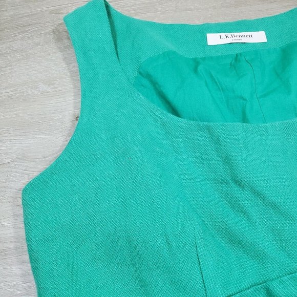 L.K. Dresses Lk Dr Roxana Green Linen Sheath Dress Review All Measurements